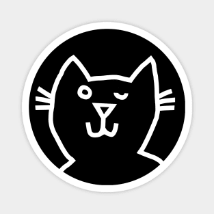 Cat Wink Minimalist Design Magnet